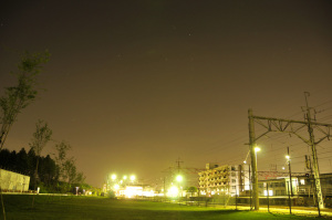 星空に輝く駅